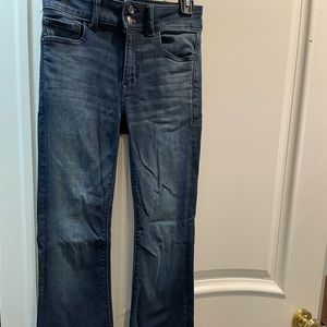 American Eagle Hi Rise  Artist Flare AEO denim cafe